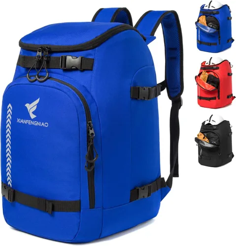 Vista 12 de Ski Boot Bag,50L/70L Waterproof Skiing Boot Travel Backpack for Snowboard Boots, Ski Helmet, Goggles, Gloves, Skis, Snowboard & Accessories for