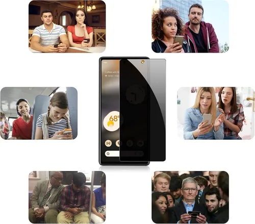 Vista 5 de YWXTW Protector de pantalla de privacidad para Google Pixel 6A, 6.1 "5G, vidrio templado anti-espía 9H película de dureza