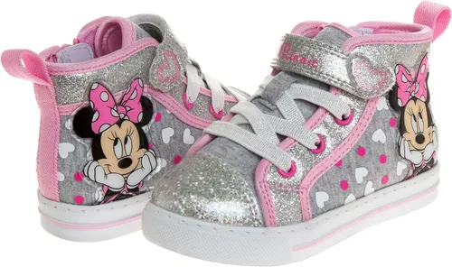 Vista 2 de Zapatillas altas de princesa de Disney con Minnie Mouse de Frozen Encanto - Zapatillas de tobillo de Blancanieves Ariel Elsa Maribel Minnie