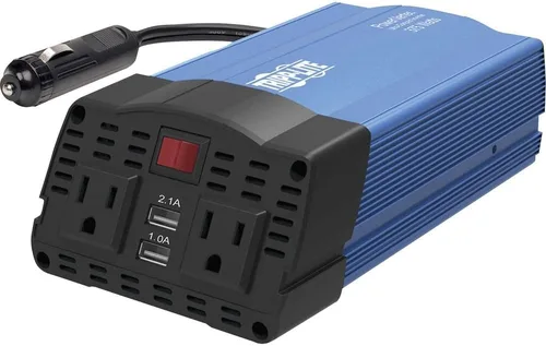 Vista 9 de Tripp Lite (PV100USB) Inversor de potencia de auto de 100 vatios, con 1 salida y 2 puertos de carga USB, inversor automático, ultracompacto. 100 W +