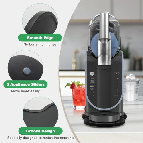 Vista 3 de Slider Mat para Ninja Slushie Machine FS301, almohadilla deslizante de bambú Slushy Machine para el hogar Slushie Maker Accesorios, negro