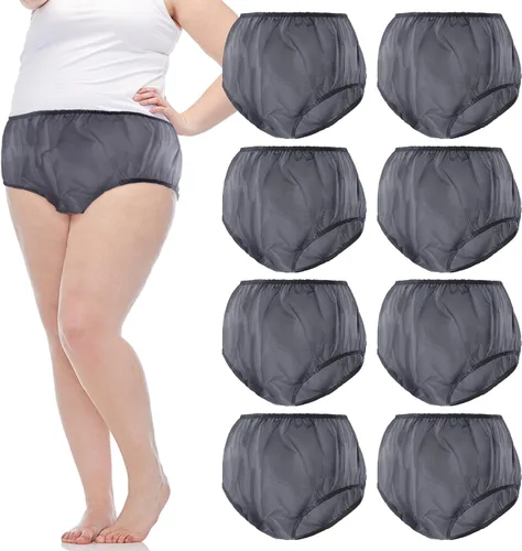 Vista 5 de 9 piezas de ropa interior impermeable para incontinencia, pantalones de plástico a prueba de fugas, protector de incontinencia, protector de pañal