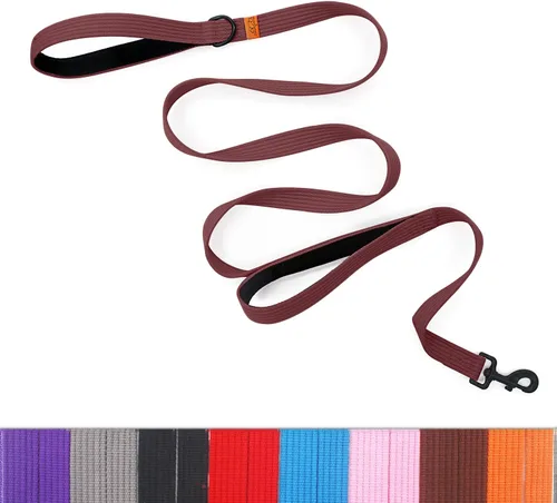 Vista 8 de Lynxking Correa de entrenamiento para perros, correa de doble asa resistente de 6 pies con 2 asas acolchadas, correa de seguridad reflectante larga