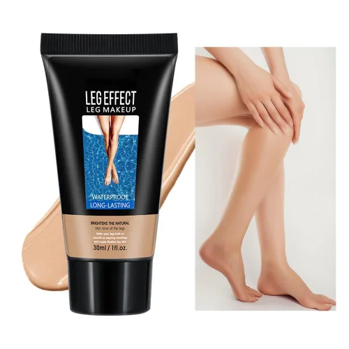 Vista 8 de Maquillaje de piernas, bronceador impermeable, loción de base corporal impecable, cobertura de cicatrices de piernas y cuerpo, cobertura de #1