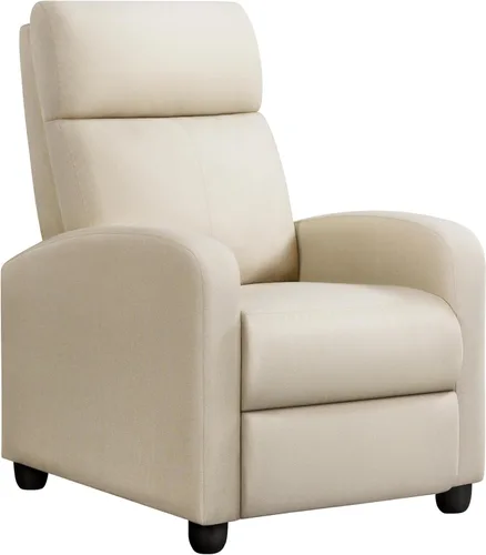 Vista 11 de Yaheetech Silla reclinable de pana para sofá individual, asiento de cine en casa, silla reclinable moderna ajustable para sala de estar, dormitorio