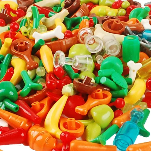 Vista 2 de 280pcs Bloques de Construcción de Alimentos Accesorios de Sencería de Cocina Juego de Ladrillos de Construcción Kit DIY Juego de Construcción