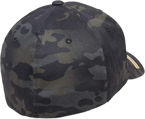 Vista 3 de Flexfit Multicam - Gorra de béisbol 6 paneles con licencia oficial 2 patrones camuflaje negro o camuflaje verde