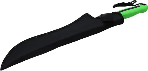 Vista 3 de Grip Machete de hoja dentada de 11-1/4 pulgadas con funda de nailon, machete de hoja de sierra, mango de goma antideslizante