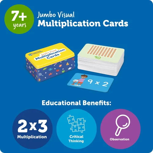 Vista 5 de Tarjetas de multiplicación visual jumbo de Learning Resources