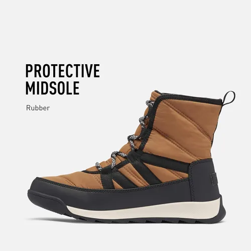 Vista 4 de SOREL Whitney Botas cortas con cordones para mujer, botas de invierno de nailon impermeables
