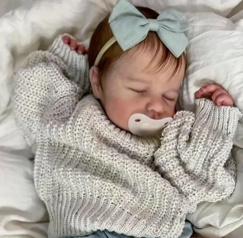 Vista 2 de Zero Pam Muñeca de bebé de silicona completa de 20 pulgadas, muñecas Reborn de silicona de cuerpo completo, muñeca de bebé realista, niña