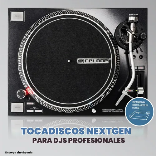 Vista 10 de Reloop RP-7000 MK2 Sistema de tocadiscos profesional de torque superior, Negro