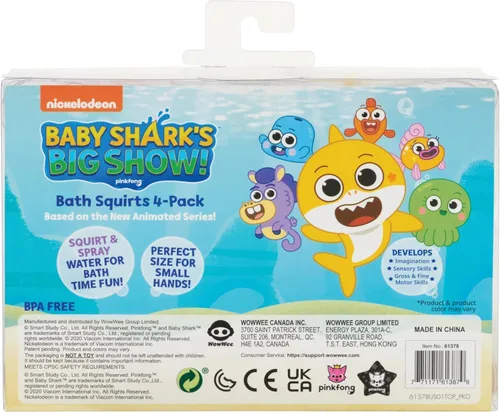 Vista 5 de WowWee Baby Shark - Juguete de baño para chorro de 4 unidades, Big Show!