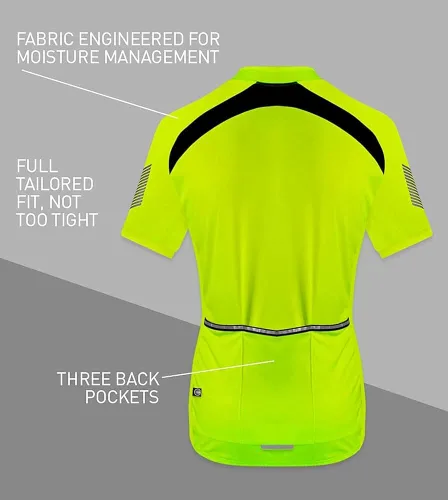Vista 5 de Aero Tech Men's USA Elite Coolmax 3M Reflective USA Cycling Jersey