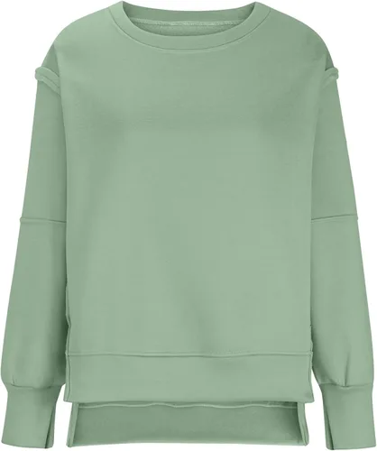 Vista 6 de SMIDOW Sudaderas de cuello redondo de gran tamaño para mujer, sudaderas con capucha para otoño 2023 a la moda, ropa cálida Y2K, casual