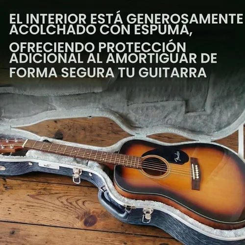 Vista 2 de Gearlux Estuche Deluxe ABS para Guitarra Acústica Dreadnought