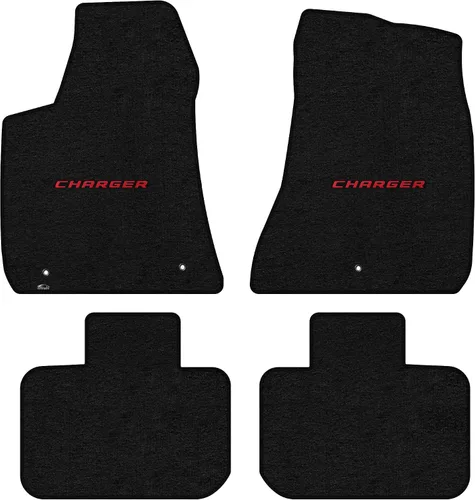 Vista 12 de Lloyd Mats Alfombrillas de piso de ajuste personalizado para Dodge Charger RWD 2011-2023 LogoMat Juego de 2 piezas Carbón 2PC Front Mats Charcoal