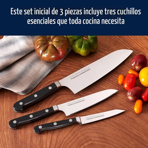 Vista 4 de HENCKELS Classic Razor-Sharp Christopher Kimball Edition - Juego de iniciación de 3 piezas, diseño alemán informado por más de 100 años de maestría