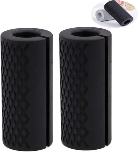 Vista 7 de Agarres para barra de pesas, agarre de barra para mancuernas, asas gruesas para levantamiento de pesas, accesorios de cable y entrenamiento
