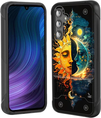 Vista 58 de Funda para Galaxy S24 Plus con soporte, doble capa híbrida de policarbonato duro y silicona suave, resistente a prueba de golpes, funda protectora