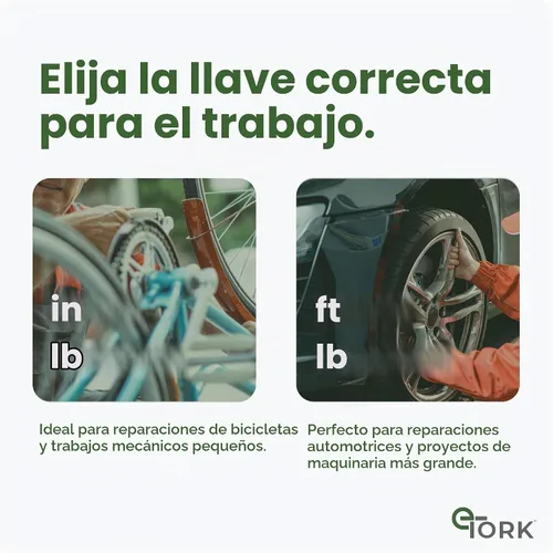 Vista 6 de eTORK Llave dinamométrica de 1/4 con sistema de bloqueo magnético, llave dinamométrica de pulgada-libra (5-50 in-lb) (0.6-5.6 Nm), precisión