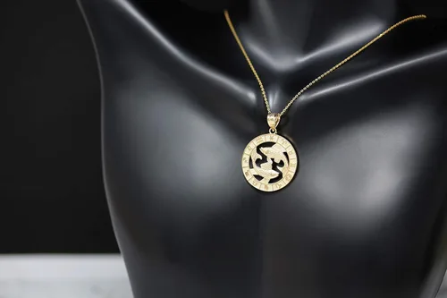Vista 6 de CaliRoseJewelry Collar con colgante del zodiaco de oro amarillo de 10 quilates