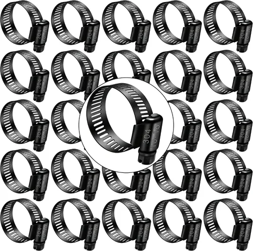 Vista 10 de Dianrui - Kit de surtido de 42 abrazaderas de manguera, abrazaderas de manguera de tornillo sin fin de acero inoxidable 304 de 1/4"–1-1/8" (6-29mm)