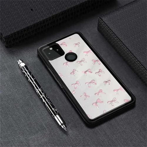 Vista 140 de Compatible con Google Pixel 4A 5G Mobile Case Creative Acrylic Panel trasero Silicona Protección Grip especialmente diseñado para Google Pixel 4A 5G