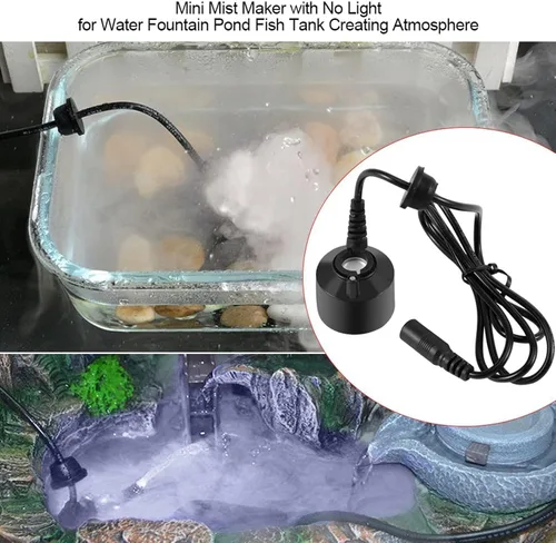 Vista 3 de TOPINCN Mist Maker Mini Creating Black Fog Maker sin luz para fuente de agua, estanque, peces