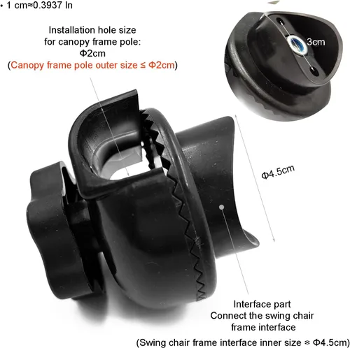 Vista 5 de Garden Swing Accesorios de plástico (tipo 3) para RUS4860 Pinehurst Columpio de dos plazas (1PCS/CTN)