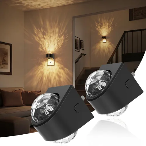 Vista 14 de JandCase Luces nocturnas enchufables a la pared, proyector de estrellas, luz nocturna de galaxia automática 3CCT, enchufe con sensor de luz