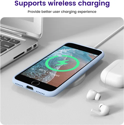 Vista 5 de OTOFLY - Funda para iPhone 8, iPhone 7, serie suave y sedosa, calidad prémium, botones de silicona suave, funda protectora compatible con iPhone 7