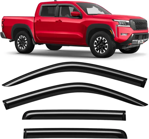 Vista 37 de Voron Glass 220002v - Protectores de lluvia extra duraderos en el canal para camionetas GMC Sierra 2007-2013 de cabina tripulación, deflectores