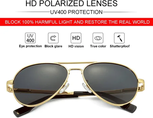 Vista 4 de Gafas de sol polarizadas de aviador pequeñas para niñas y niños de 4 a 16 años