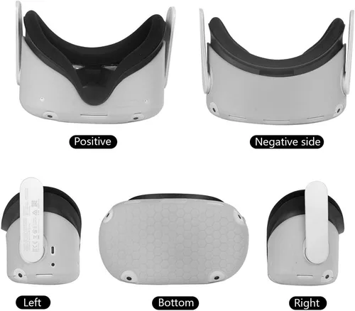 Vista 2 de MASiKEN VR Shell Front Face Protector Cover for Oculus Quest 2,VR Headset Protective Skin, Anti Scratch, Anti Dust, Anti Shock, Front Face Cover