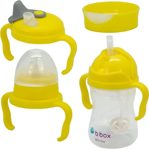 Vista 22 de b.box Vaso para beber con popote abatible, bebe desde cualquier ángulo, popote pesado, a prueba de derrames, a prueba de fugas y de fácil agarre