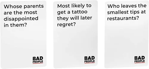 Vista 4 de Juego de fiesta BAD PEOPLE + Set After Dark – Divertido juego de cartas para adultos para amigos y noche de juegos Divertido juego de mesa