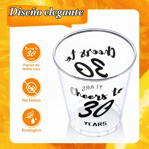 Vista 3 de Zubebe 100 vasos de chupito de cumpleaños de 2 onzas, vasos desechables de 2 onzas, regalos de fiesta de cumpleaños para ella y él, mujeres
