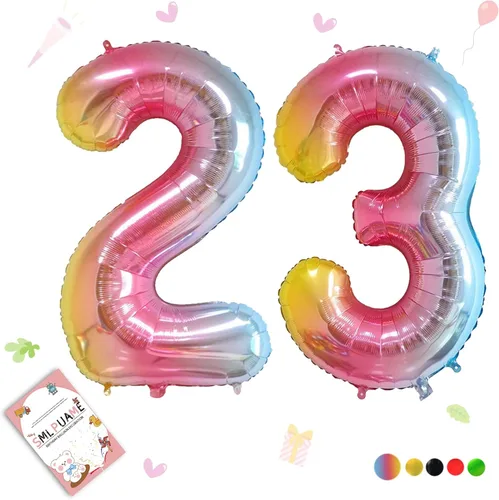 Vista 211 de Globos grandes de 40 pulgadas de números del 0 al 9, globos numéricos para decoración de fiesta de cumpleaños, globos de helio de aluminio