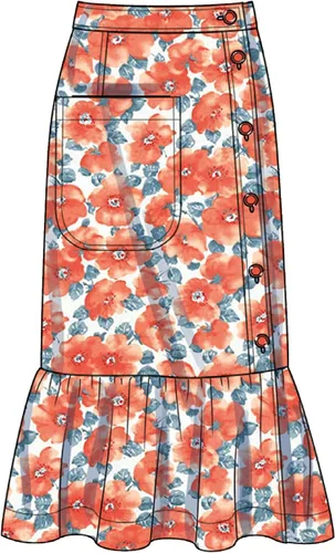 Vista 6 de Simplicity Misses' - Kit de patrón de costura para top y falda, código S9552, tallas 16-18-20-22-24, multicolor