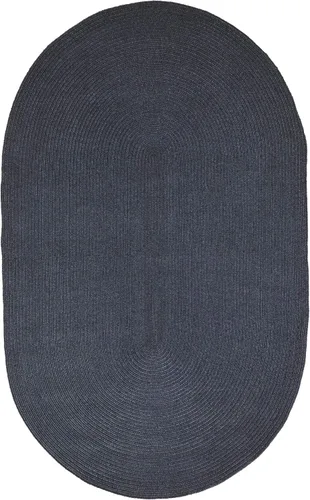 Vista 11 de BNM - Alfombra ovalada bohemia para interiores y exteriores con patrón trenzado sólido, perfecta para patio trasero, patio, oficina, sala de estar