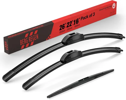 Vista 65 de BERG REGEN Escobillas limpiaparabrisas de 15"+15" con escobilla trasera de 13" - Juego de repuesto automotriz para Jeep Wrangler JK 2008 2009 2010