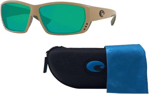 Vista 3 de Costa Tuna Alley 6S9009 - Lentes de sol rectangulares para hombre paquete con kit de cuidado de gafas de cortesía de diseñador iWear