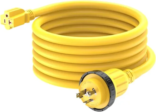 Vista 7 de Adaptador de corriente Marine-Shore de 1 pie de 30 amperios a 15 amperios