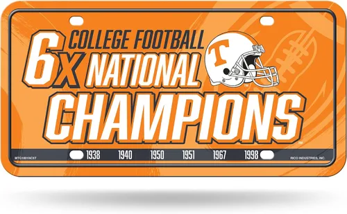 Vista 48 de NCAA etiqueta de metal para auto, negro