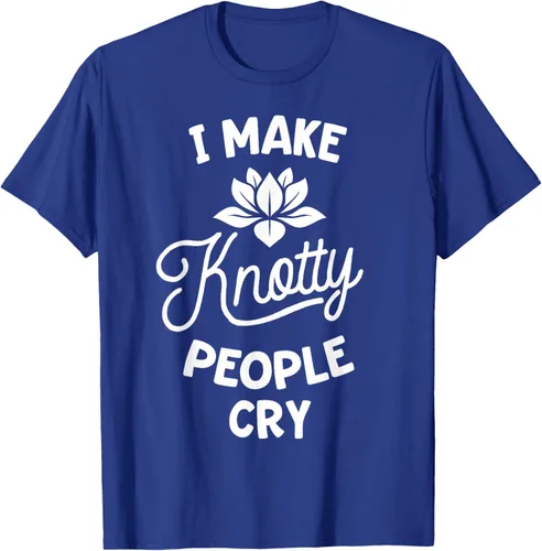 Vista 25 de Camiseta divertida de terapia de masaje I Make Knotty People Cry, Negro, S