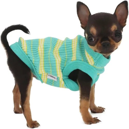 Vista 10 de LOPHIPETS Camiseta Chaleco 100% Algodón Acanalado para Perros Pequeños Teacup Chihuahua Yorkie Ropa de Cachorro Camiseta sin Mangas-Rosa/XS
