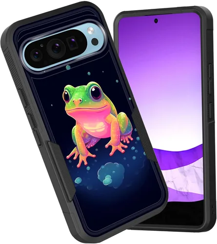 Vista 22 de Funda para Pixel 6A, funda híbrida de doble capa resistente a prueba de golpes de policarbonato duro de silicona suave TPU para Google Pixel 6A