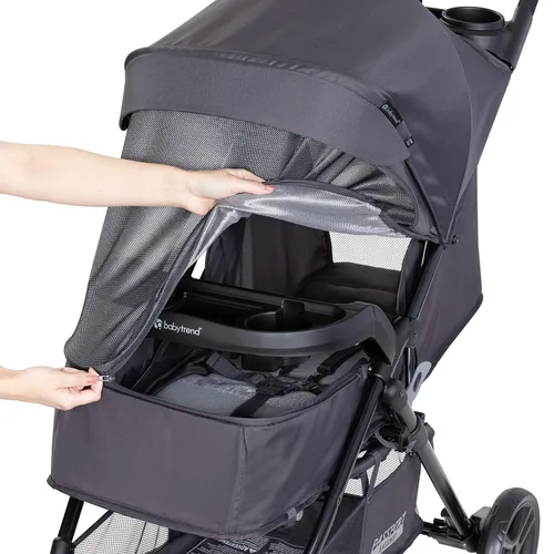 Vista 7 de Baby Trend Passport® Carrito con Silla de Paseo, Cielo Plateado plateado (Silver Sky)