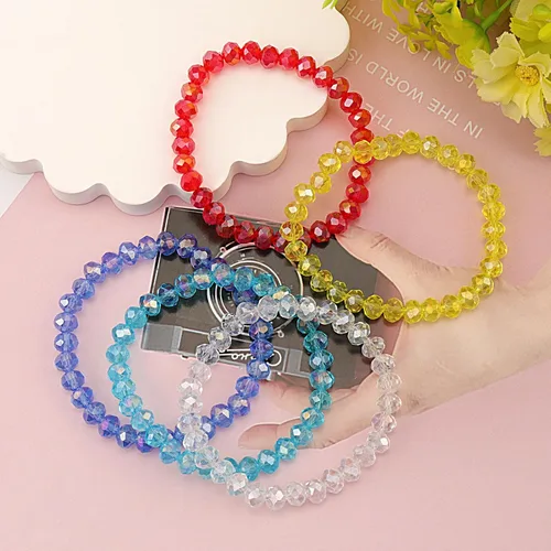 Vista 6 de 246 cuentas de cristal redondas de 0.118 pulgadas (0.118 in) con múltiples facetas sueltas espaciadoras de cristal para hacer joyas, pulseras